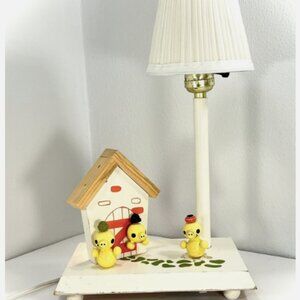 Three Little Pigs Nursery Rhyme Nightlight & Music box Unique Wooden Table Lamp